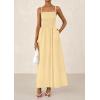 image:imagePRETTYGARDEN Womens Smocked Maxi Dresses 2026 Summer Sundress Casual Spaghetti Strap Swing A Line Long Flowy Beach DressBeige