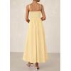 image:imagePRETTYGARDEN Womens Smocked Maxi Dresses 2026 Summer Sundress Casual Spaghetti Strap Swing A Line Long Flowy Beach DressBeige