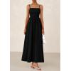 image:imagePRETTYGARDEN Womens Smocked Maxi Dresses 2026 Summer Sundress Casual Spaghetti Strap Swing A Line Long Flowy Beach DressBlack