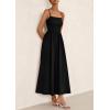 image:imagePRETTYGARDEN Womens Smocked Maxi Dresses 2026 Summer Sundress Casual Spaghetti Strap Swing A Line Long Flowy Beach DressBlack