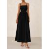 image:imagePRETTYGARDEN Womens Smocked Maxi Dresses 2026 Summer Sundress Casual Spaghetti Strap Swing A Line Long Flowy Beach DressBlack
