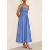 image:imagePRETTYGARDEN Womens Smocked Maxi Dresses 2026 Summer Sundress Casual Spaghetti Strap Swing A Line Long Flowy Beach DressBlue