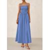 image:imagePRETTYGARDEN Womens Smocked Maxi Dresses 2026 Summer Sundress Casual Spaghetti Strap Swing A Line Long Flowy Beach DressBlue