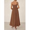 image:imagePRETTYGARDEN Womens Smocked Maxi Dresses 2026 Summer Sundress Casual Spaghetti Strap Swing A Line Long Flowy Beach DressBrown