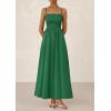 image:imagePRETTYGARDEN Womens Smocked Maxi Dresses 2026 Summer Sundress Casual Spaghetti Strap Swing A Line Long Flowy Beach DressDark Green
