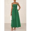 image:imagePRETTYGARDEN Womens Smocked Maxi Dresses 2026 Summer Sundress Casual Spaghetti Strap Swing A Line Long Flowy Beach DressDark Green