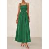 image:imagePRETTYGARDEN Womens Smocked Maxi Dresses 2026 Summer Sundress Casual Spaghetti Strap Swing A Line Long Flowy Beach DressDark Green