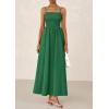 image:imagePRETTYGARDEN Womens Smocked Maxi Dresses 2026 Summer Sundress Casual Spaghetti Strap Swing A Line Long Flowy Beach DressDark Green