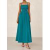 image:imagePRETTYGARDEN Womens Smocked Maxi Dresses 2026 Summer Sundress Casual Spaghetti Strap Swing A Line Long Flowy Beach DressLake Blue