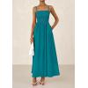 image:imagePRETTYGARDEN Womens Smocked Maxi Dresses 2026 Summer Sundress Casual Spaghetti Strap Swing A Line Long Flowy Beach DressLake Blue