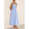 image:imagePRETTYGARDEN Womens Smocked Maxi Dresses 2026 Summer Sundress Casual Spaghetti Strap Swing A Line Long Flowy Beach DressLight Blue
