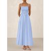 image:imagePRETTYGARDEN Womens Smocked Maxi Dresses 2026 Summer Sundress Casual Spaghetti Strap Swing A Line Long Flowy Beach DressLight Blue
