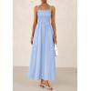 image:imagePRETTYGARDEN Womens Smocked Maxi Dresses 2026 Summer Sundress Casual Spaghetti Strap Swing A Line Long Flowy Beach DressLight Blue