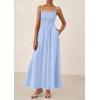image:imagePRETTYGARDEN Womens Smocked Maxi Dresses 2026 Summer Sundress Casual Spaghetti Strap Swing A Line Long Flowy Beach DressLight Blue