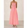 image:imagePRETTYGARDEN Womens Smocked Maxi Dresses 2026 Summer Sundress Casual Spaghetti Strap Swing A Line Long Flowy Beach DressPink