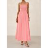 image:imagePRETTYGARDEN Womens Smocked Maxi Dresses 2026 Summer Sundress Casual Spaghetti Strap Swing A Line Long Flowy Beach DressPink