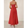 image:imagePRETTYGARDEN Womens Smocked Maxi Dresses 2026 Summer Sundress Casual Spaghetti Strap Swing A Line Long Flowy Beach DressRed