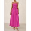 image:imagePRETTYGARDEN Womens Smocked Maxi Dresses 2026 Summer Sundress Casual Spaghetti Strap Swing A Line Long Flowy Beach DressRose Red