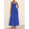 image:imagePRETTYGARDEN Womens Smocked Maxi Dresses 2026 Summer Sundress Casual Spaghetti Strap Swing A Line Long Flowy Beach DressRoyal Blue