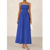 image:imagePRETTYGARDEN Womens Smocked Maxi Dresses 2026 Summer Sundress Casual Spaghetti Strap Swing A Line Long Flowy Beach DressRoyal Blue