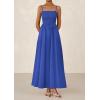image:imagePRETTYGARDEN Womens Smocked Maxi Dresses 2026 Summer Sundress Casual Spaghetti Strap Swing A Line Long Flowy Beach DressRoyal Blue