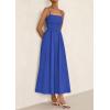 image:imagePRETTYGARDEN Womens Smocked Maxi Dresses 2026 Summer Sundress Casual Spaghetti Strap Swing A Line Long Flowy Beach DressRoyal Blue