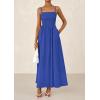 image:imagePRETTYGARDEN Womens Smocked Maxi Dresses 2026 Summer Sundress Casual Spaghetti Strap Swing A Line Long Flowy Beach DressRoyal Blue