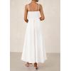 image:imagePRETTYGARDEN Womens Smocked Maxi Dresses 2026 Summer Sundress Casual Spaghetti Strap Swing A Line Long Flowy Beach DressWhite