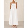 image:imagePRETTYGARDEN Womens Smocked Maxi Dresses 2026 Summer Sundress Casual Spaghetti Strap Swing A Line Long Flowy Beach DressWhite