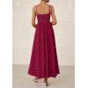image:imagePRETTYGARDEN Womens Smocked Maxi Dresses 2026 Summer Sundress Casual Spaghetti Strap Swing A Line Long Flowy Beach DressWine Red