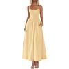 image:imagePRETTYGARDEN Womens Smocked Maxi Dresses 2026 Summer Sundress Casual Spaghetti Strap Swing A Line Long Flowy Beach DressBeige
