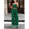 image:imagePRETTYGARDEN 2 Piece Sets for Women Summer 2026 Travel Outfits Print Tube Tops Wide Leg Pants Beach Vacation ClothesGreen