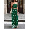 image:imagePRETTYGARDEN 2 Piece Sets for Women Summer 2026 Travel Outfits Print Tube Tops Wide Leg Pants Beach Vacation ClothesGreen