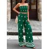 image:imagePRETTYGARDEN 2 Piece Sets for Women Summer 2026 Travel Outfits Print Tube Tops Wide Leg Pants Beach Vacation ClothesGreen