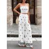 image:imagePRETTYGARDEN 2 Piece Sets for Women Summer 2026 Travel Outfits Print Tube Tops Wide Leg Pants Beach Vacation ClothesWhite