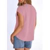 image:imagePRETTYGARDEN Blouses for Women Dressy Casual Spring 2026 Cap Sleeve V Neck Lace Trim Boho Tops Work Shirts Summer ClothesPink