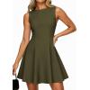 image:imagePRETTYGARDEN Cocktail Dresses for Women 2026 Summer Formal Boat Neck A Line Spring Elegant Graduation Party Mini DressArmy Green
