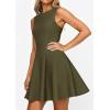 image:imagePRETTYGARDEN Cocktail Dresses for Women 2026 Summer Formal Boat Neck A Line Spring Elegant Graduation Party Mini DressArmy Green