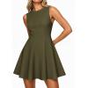 image:imagePRETTYGARDEN Cocktail Dresses for Women 2026 Summer Formal Boat Neck A Line Spring Elegant Graduation Party Mini DressArmy Green