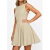image:imagePRETTYGARDEN Cocktail Dresses for Women 2026 Summer Formal Boat Neck A Line Spring Elegant Graduation Party Mini DressBeige