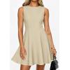 image:imagePRETTYGARDEN Cocktail Dresses for Women 2026 Summer Formal Boat Neck A Line Spring Elegant Graduation Party Mini DressBeige