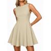 image:imagePRETTYGARDEN Cocktail Dresses for Women 2026 Summer Formal Boat Neck A Line Spring Elegant Graduation Party Mini DressBeige