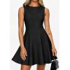 image:imagePRETTYGARDEN Cocktail Dresses for Women 2026 Summer Formal Boat Neck A Line Spring Elegant Graduation Party Mini DressBlack