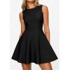 image:imagePRETTYGARDEN Cocktail Dresses for Women 2026 Summer Formal Boat Neck A Line Spring Elegant Graduation Party Mini DressBlack