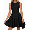 image:imagePRETTYGARDEN Cocktail Dresses for Women 2026 Summer Formal Boat Neck A Line Spring Elegant Graduation Party Mini DressBlack