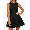 image:imagePRETTYGARDEN Cocktail Dresses for Women 2026 Summer Formal Boat Neck A Line Spring Elegant Graduation Party Mini DressBlack