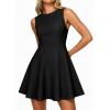 image:imagePRETTYGARDEN Cocktail Dresses for Women 2026 Summer Formal Boat Neck A Line Spring Elegant Graduation Party Mini DressBlack