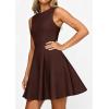 image:imagePRETTYGARDEN Cocktail Dresses for Women 2026 Summer Formal Boat Neck A Line Spring Elegant Graduation Party Mini DressBrown
