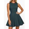image:imagePRETTYGARDEN Cocktail Dresses for Women 2026 Summer Formal Boat Neck A Line Spring Elegant Graduation Party Mini DressDark Cyan