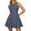 image:imagePRETTYGARDEN Cocktail Dresses for Women 2026 Summer Formal Boat Neck A Line Spring Elegant Graduation Party Mini DressDusty Blue